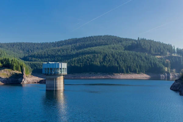 Herfstwandeling Rond Smalle Waterdam Het Thüringer Woud Tambach Dietharz Duitsland — Stockfoto