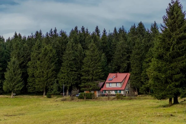 Sonntagswanderung Entlang Des Rennsteiges Thüringer Wald Rennsteiglauf Thüringen Deutschland — Stockfoto