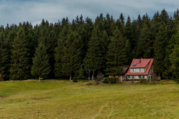 Sonntagswanderung Entlang Des Rennsteiges Thüringer Wald Rennsteiglauf Thüringen Deutschland — Stockfoto