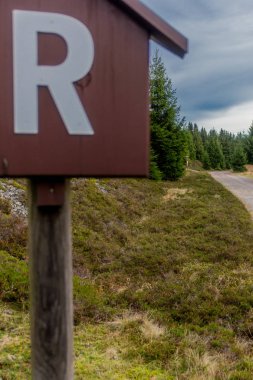 Pazar günü Rennsteig boyunca Thuringian Ormanı - Rennsteig / Thuringia / Almanya