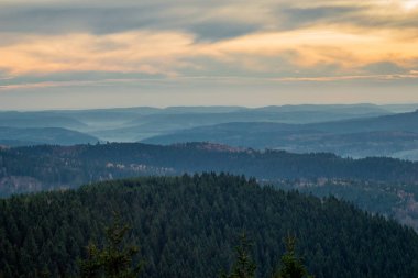 Pazar günü Rennsteig boyunca Thuringian Ormanı - Rennsteig / Thuringia / Almanya