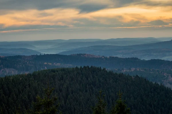 Nedělní Procházka Rennsteigu Durynském Lese Rennsteig Durynsko Německo — Stock fotografie