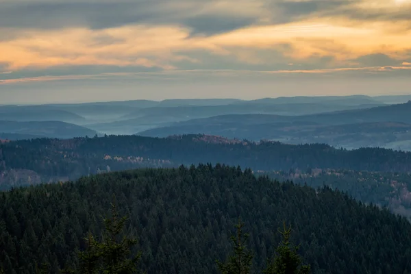 Söndagspromenad Längs Rennsteig Thüringen Rennsteig Thüringen Tyskland — Stockfoto