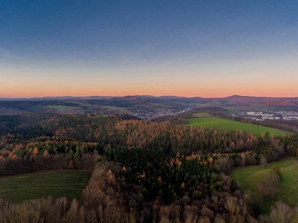 Desfrute Bela Vista Sobre Floresta Turíngia Schmalkalden Alemanha — Fotografia de Stock