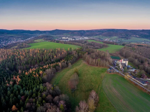 Desfrute Bela Vista Sobre Floresta Turíngia Schmalkalden Alemanha — Fotografia de Stock