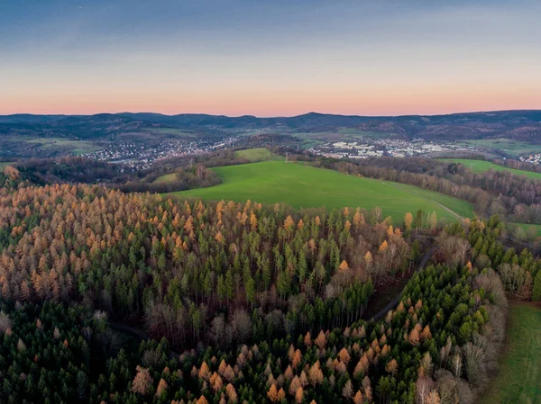 Desfrute Bela Vista Sobre Floresta Turíngia Schmalkalden Alemanha — Fotografia de Stock