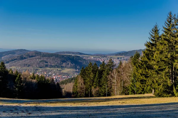 Pequeno Passeio Caminhada Manhã Inverno Ano Novo Torno Ruppberg Perto — Fotografia de Stock