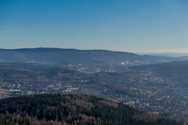 Small Hiking Tour Wintery New Year Morning Ruppberg Zella Mehlis — Stock Photo, Image