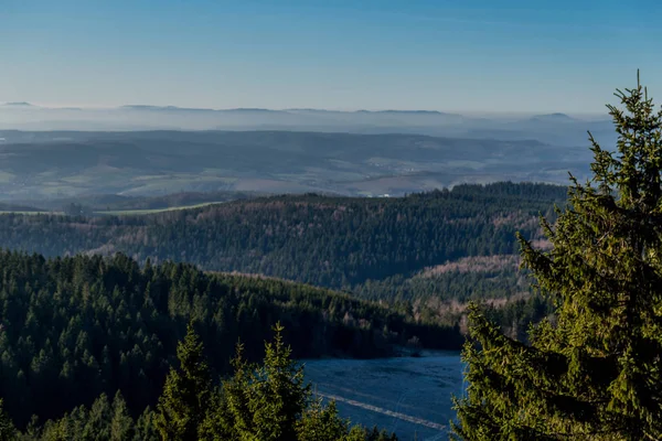 Malá Pěší Túra Zimním Novém Roce Kolem Ruppbergu Zella Mehlis — Stock fotografie