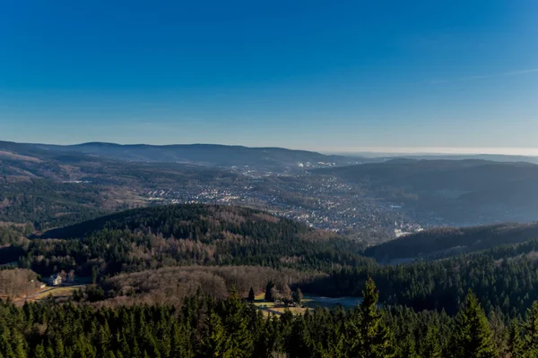 Small Hiking Tour Wintery New Year Morning Ruppberg Zella Mehlis — Stock Photo, Image