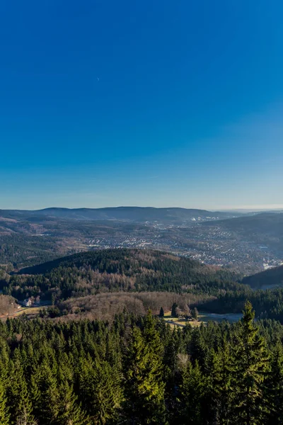 Pequeña Excursión Senderismo Mañana Año Nuevo Invernal Alrededor Ruppberg Cerca — Foto de Stock