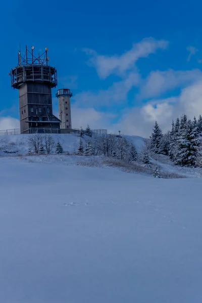 First Small Winter Hike Rennsteig Thuringian Forest Schneekopf Germany — Φωτογραφία Αρχείου