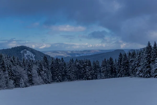 First Small Winter Hike Rennsteig Thuringian Forest Schneekopf Germany — Stock Fotó