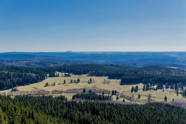 Första Vårvandringen Solig Dag Genom Thüringen Steinbach Hallenberg Tyskland — Stockfoto