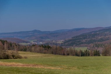 Thringer Wald / Almanya 'da Thringer Ormanı boyunca farklı yerlerde yürüyüş yapmak