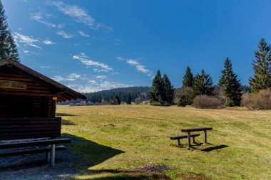 Thringer Wald / Almanya 'da Thringer Ormanı boyunca farklı yerlerde yürüyüş yapmak