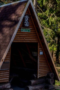 Thringer Wald / Almanya 'da Thringer Ormanı boyunca farklı yerlerde yürüyüş yapmak