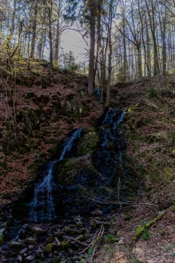 Thringer Wald / Almanya 'da Thringer Ormanı boyunca farklı yerlerde yürüyüş yapmak