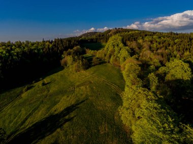 Dağları ve çayırları ile güzel Thüringen Ormanı - Floh-Seligenthal / Almanya