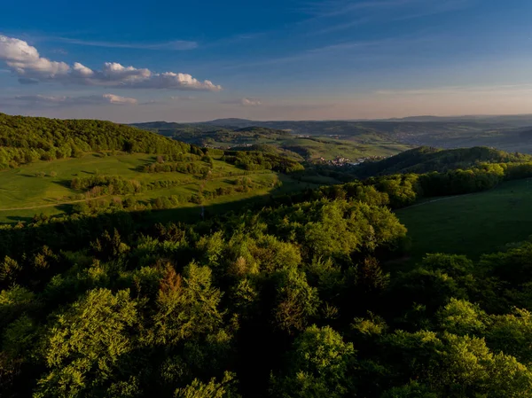 Floresta Turíngia Bonita Com Suas Montanhas Prados Floh Seligenthal Alemanha — Fotografia de Stock