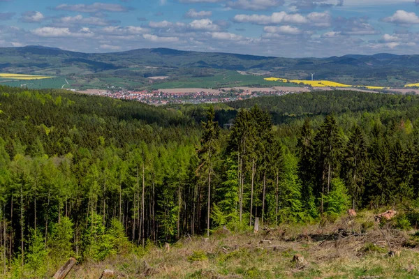 Profitez Belle Vue Sur Werratal Breitungen Allemagne — Photo