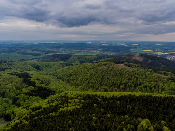 Frühlingswanderung Einem Sonnigen Tag Rund Den Inselsberg Thüringen — Stockfoto