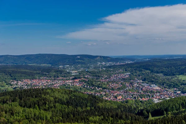 Hiking Ruppberg View Zella Mehlis Thuringian Forest Thuringian Forest Germany — Stock Photo, Image