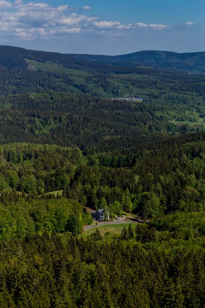 Turistika Ruppbergu Výhledem Zella Mehlis Durynském Lese Durynský Les Německo — Stock fotografie