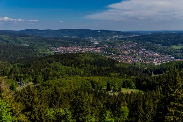 Hiking Ruppberg View Zella Mehlis Thuringian Forest Thuringian Forest Germany — Stock Photo, Image