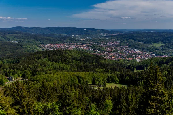 Hiking Ruppberg View Zella Mehlis Thuringian Forest Thuringian Forest Germany — Stock Photo, Image