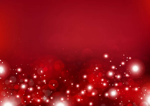 Red Bokeh Frohe Weihnachten Saisonale Feiertage Abstrakte Hintergrundillustration — Stockvektor