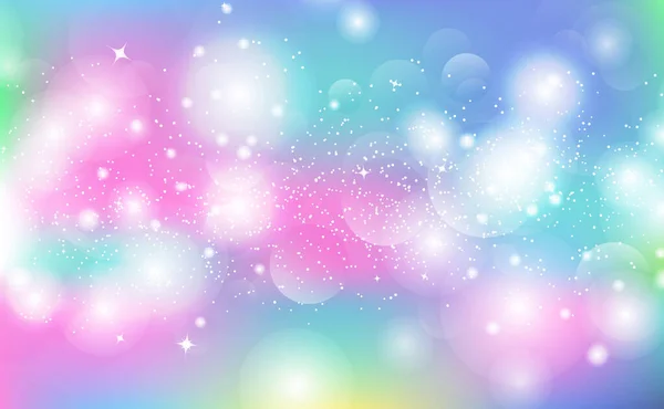 Fond Pastel Étoiles Scintillantes Scintillantes Vecteur Abstrait Flou Bokeh — Image vectorielle