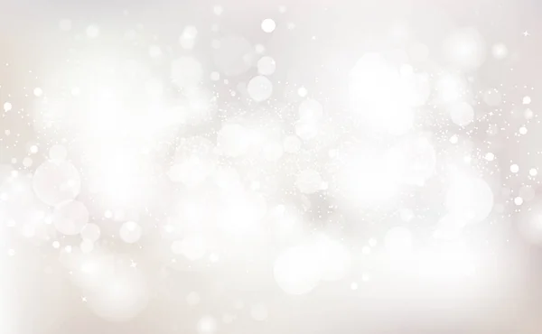 Bianco Sfondo Bokeh Stelle Cadenti Scintillante Scintilla Luce Vettore Brillante — Vettoriale Stock