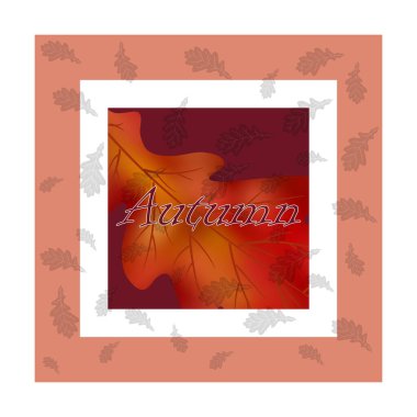 Sonbahar arkaplan vektörü illüstrasyon satış kartı