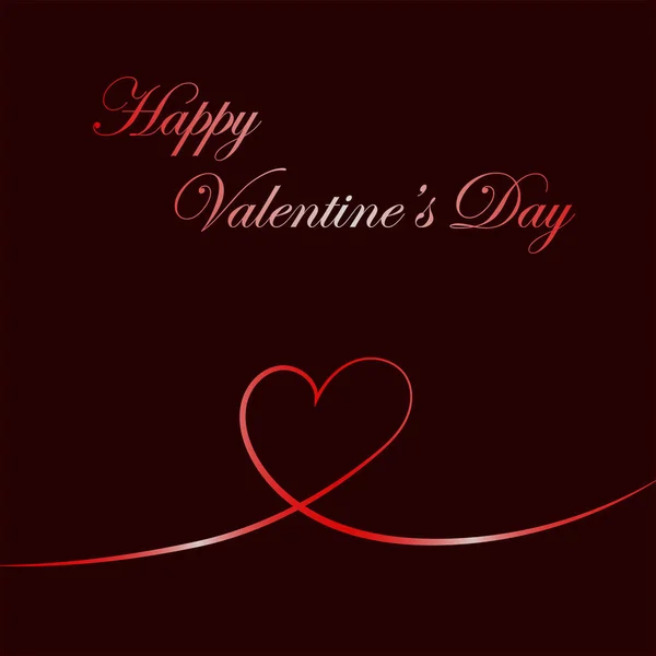 День Святого Валентина дизайн листівки вінтажний з червоним фоном — стоковий вектор