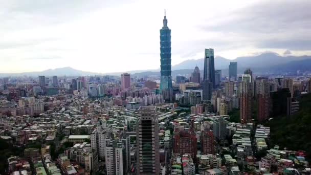 Taipei Taiwan Maggio 2019 Paesaggio Urbano Edificio Taipei Una Giornata — Video Stock