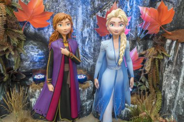 Princess Elsa and Anna from Frozen 2 Magical Journey. This event is a promotion for new Disney blockbuster movie clipart