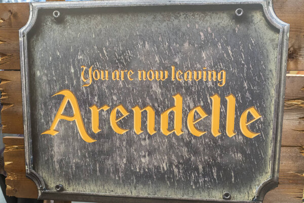 Arendelle signboard from Frozen 2 Magical Journey. This event is a promotion for new Disney blockbuster movie