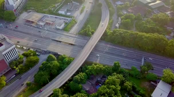 Sabah Saatlerinde Malezya Kuala Lumpur Daki Trafiğin Uhd Görüntüsü — Stok video