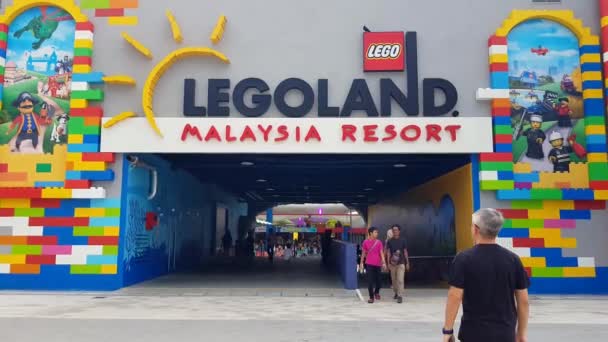 Johor Malajsie Prosince 2019 Turista Vchodu Legolandu Malajsie — Stock video