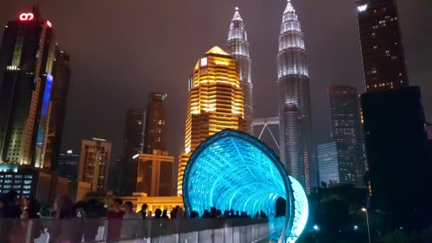 Kuala Lumpur Malezya Şubat 2020 Kuala Lumpur Petronas Kiz Kulesi — Stok video