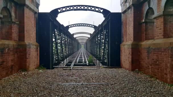 Rainy Day Victoria Bridge Kuala Kangsar Malaysia — Stock Video