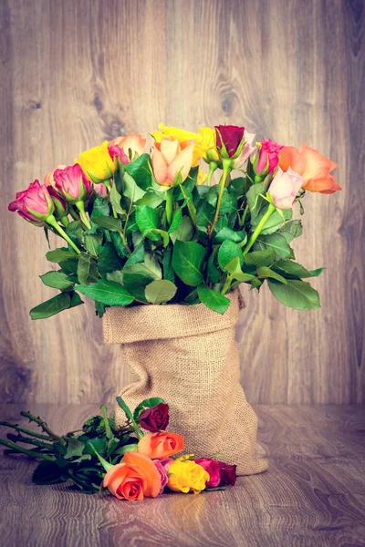 Roses in the sack — Stock Photo, Image