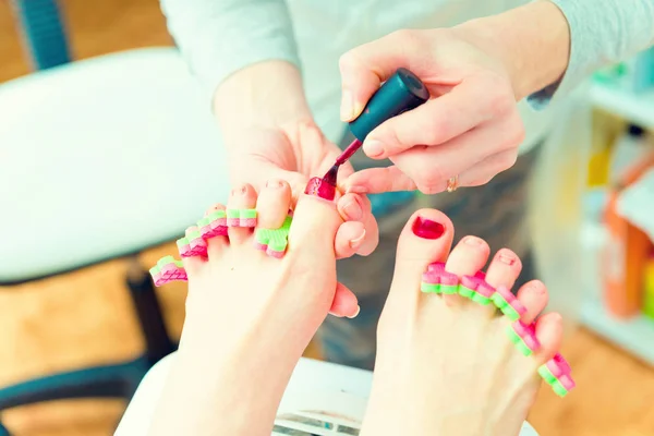 Pedicure in proces — Stockfoto