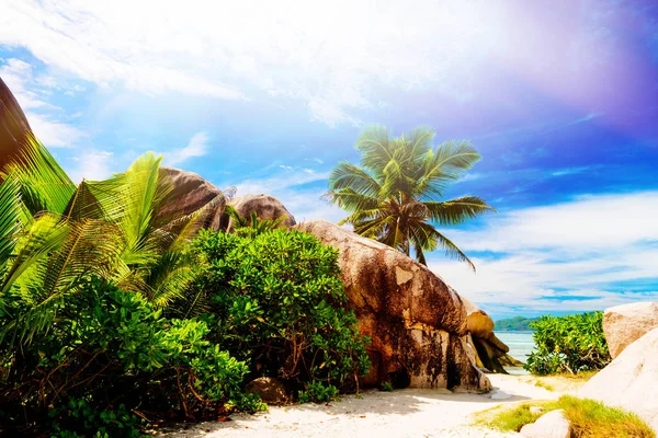 Anse Source d 'argent Ilha de La Digue. As Seicheles — Fotografia de Stock