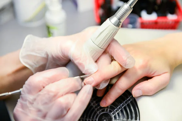 Foto Procedimento Manicure Processo — Fotografia de Stock