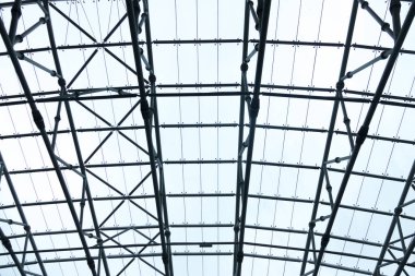 Cam ve çelik inşaat arka planı