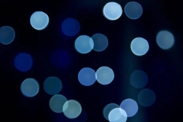 Donkere Achtergrond Met Blauwe Bokeh Met Een Copyspace — Stockfoto