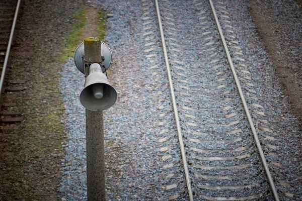 Railway Announcement Speakers Top View — Stock Photo, Image