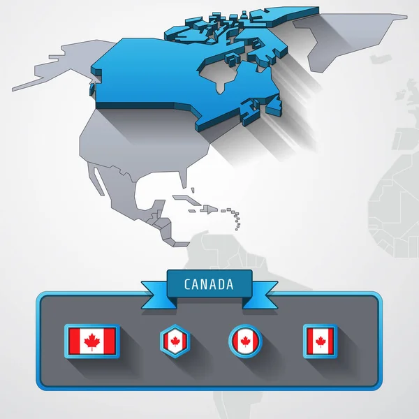 Canadá cartão info —  Vetores de Stock